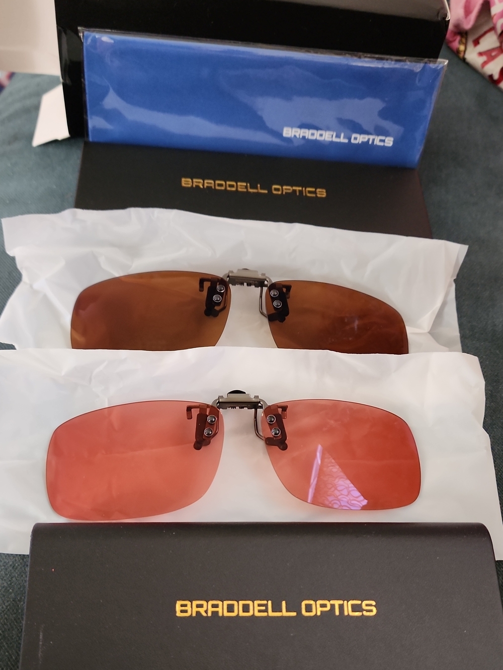 Braddell Optics Indoor/Outdoor Set Of Clip On Lenses. New